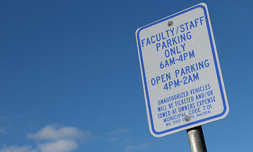 regulation parking sign