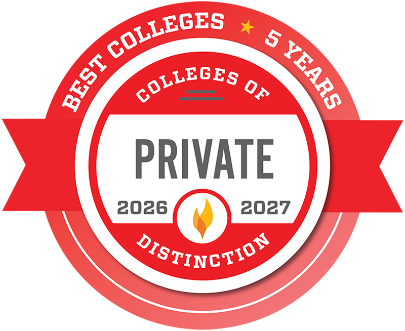 Best Private College of Distinction Badge for 5 Years